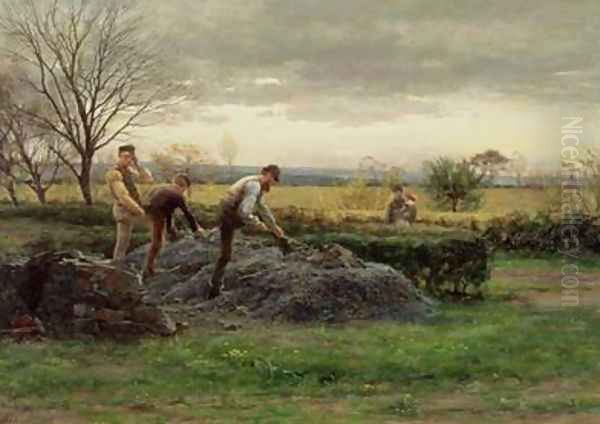 Stonebreakers East Lothian 1878 Oil Painting by William Darling McKay