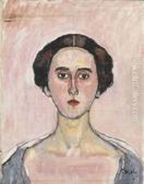 Bildnis Valentine Gode-darel Oil Painting by Ferdinand Hodler