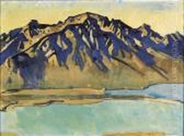 Le Grammont Oil Painting by Ferdinand Hodler