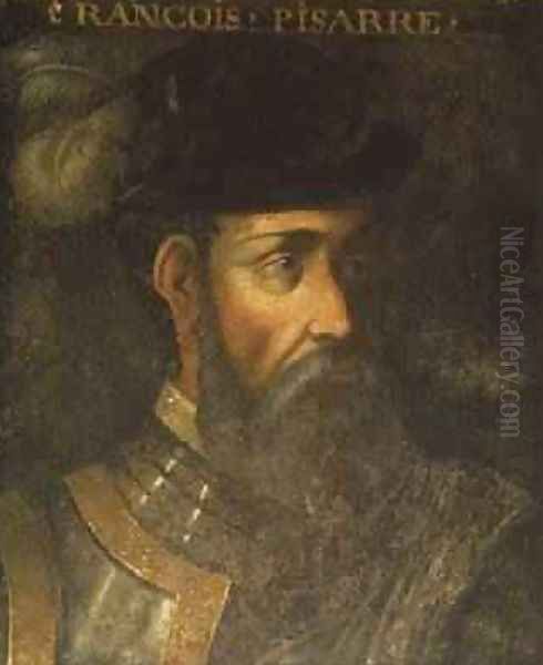 Portrait of Francisco Pizarro 1478-1541 Spanish conqueror of Peru by Jean Mosnier