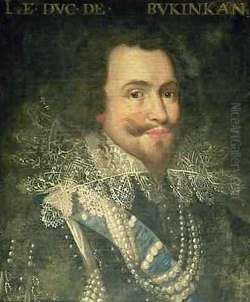 Portrait of George Villiers 1st Duke of Buckingham 1592-1628 Oil Painting by Jean Mosnier