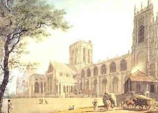 York Minster from the North West 1794 Oil Painting by James Malton