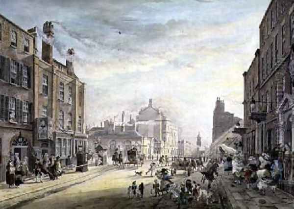 A View Towards Hanover Square from Holles Street London 1775 Oil Painting by James Miller