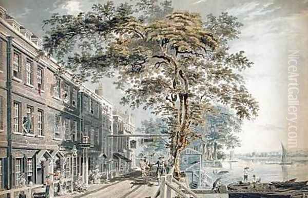 Cheyne Walk Chelsea 1776 Oil Painting by James Miller