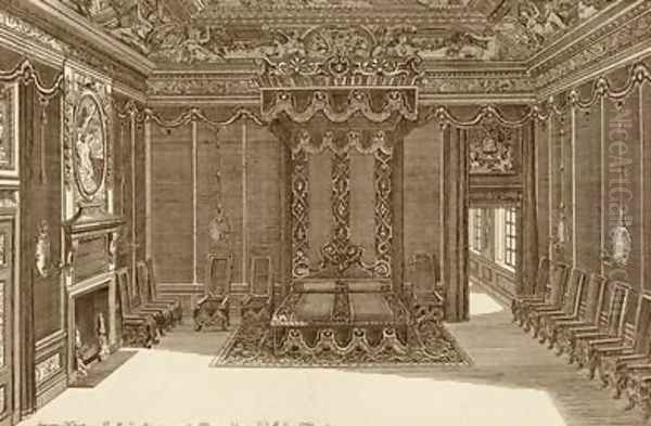 Design for a Bedchamber with a State Bed Oil Painting by Daniel the Elder Marot