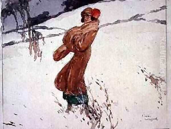 In The Snow Oil Painting by J. MacWilson