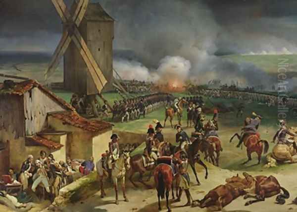 Battle of Valmy 20th September 1792 1835 3 Oil Painting by Jean Baptiste Mauzaisse