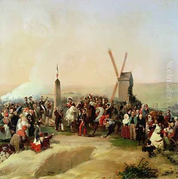 Louis Philippe 1773-1850 Visiting the Battlefield of Valmy on 8th June 1831 Oil Painting by Jean Baptiste Mauzaisse