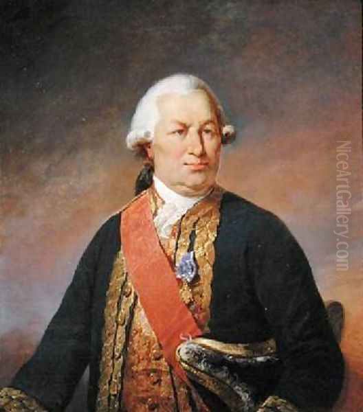 Francois Joseph Paul 1723-88 Count of Grasse 1842 Oil Painting by Jean Baptiste Mauzaisse