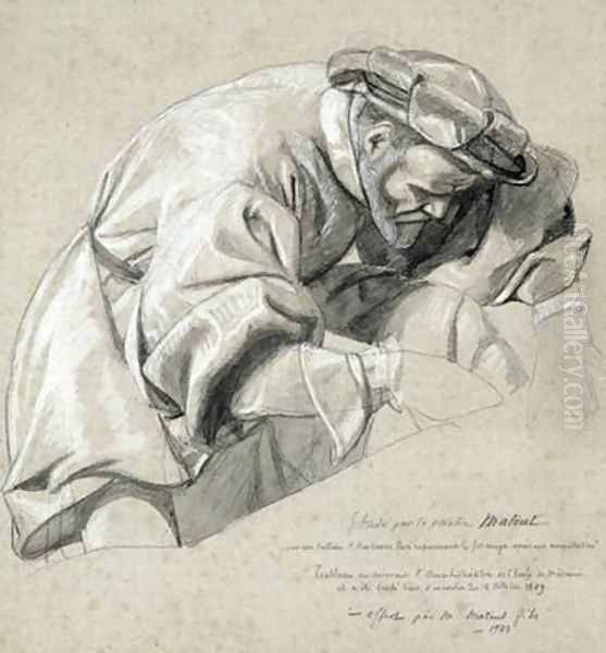 Study of Ambroise Pare 1510-90 the Father of Modern Surgery Oil Painting by Louis Nicolas Matout