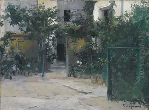 The artist's terrace Oil Painting by Eliseu Meifren i Roig