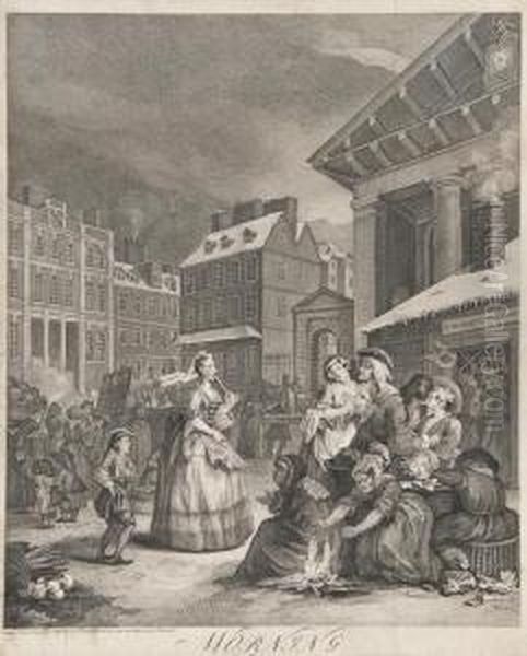 Morning Oil Painting by William Hogarth