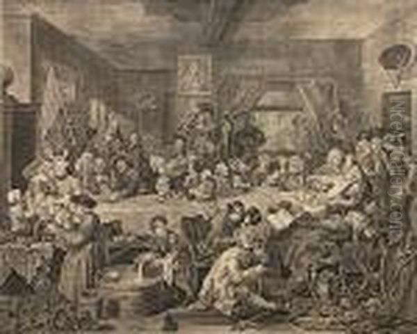 An Election by William Hogarth