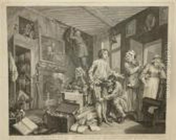 A Rake's Progress Oil Painting by William Hogarth