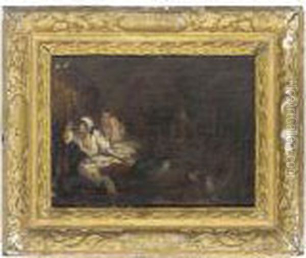 The Broken Bed Oil Painting by William Hogarth