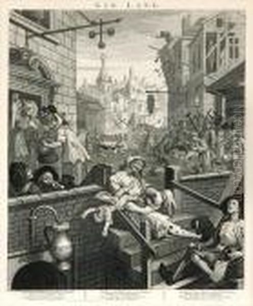 Beer Street Oil Painting by William Hogarth