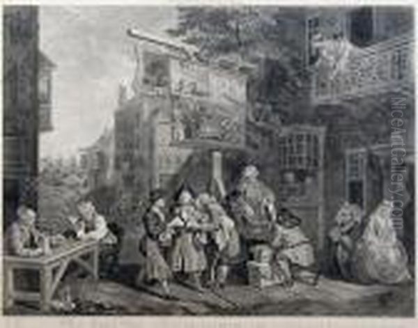 Canvassing For Votes Oil Painting by William Hogarth