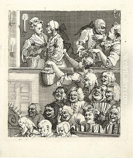 Two Engravings. Oil Painting by William Hogarth