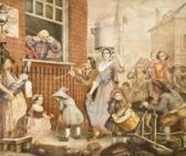 The Enraged Musician Oil Painting by William Hogarth