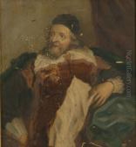 Portrait Of Inigo Jones Oil Painting by William Hogarth