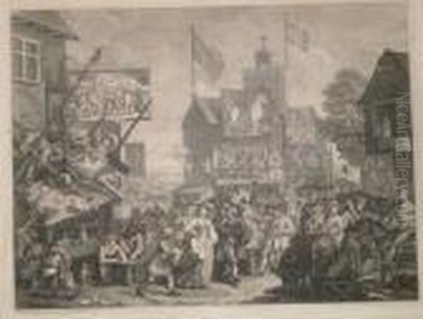 Southwark Fair. Oil Painting by William Hogarth