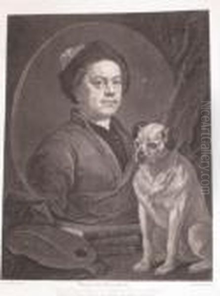 Collection Of Approximately 40 Engravings With Etching. Oil Painting by William Hogarth