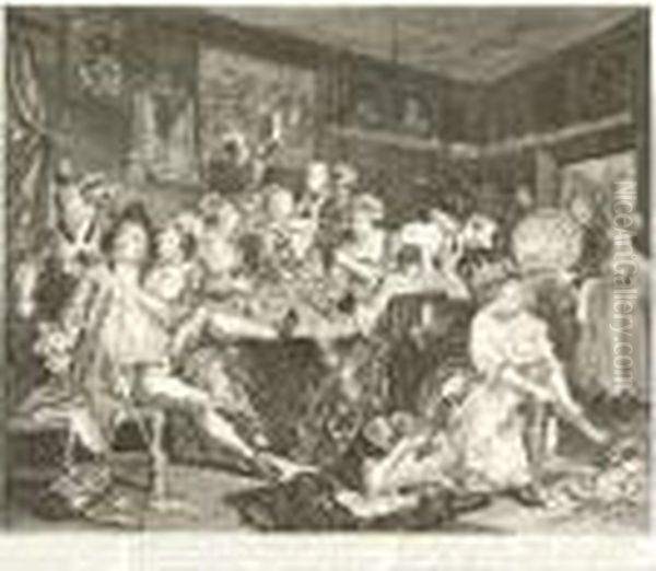 Rake's Progress Oil Painting by William Hogarth