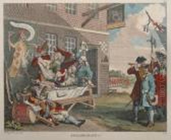 Soldiers Oil Painting by William Hogarth