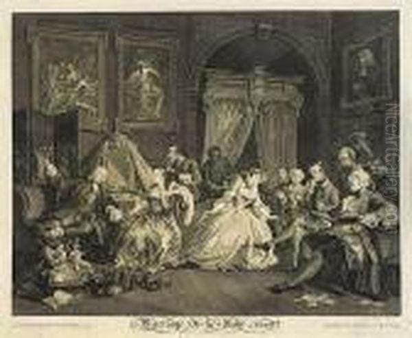 'marriage A-la-mode', Suite Complete De 6 Planches,1745 Oil Painting by William Hogarth