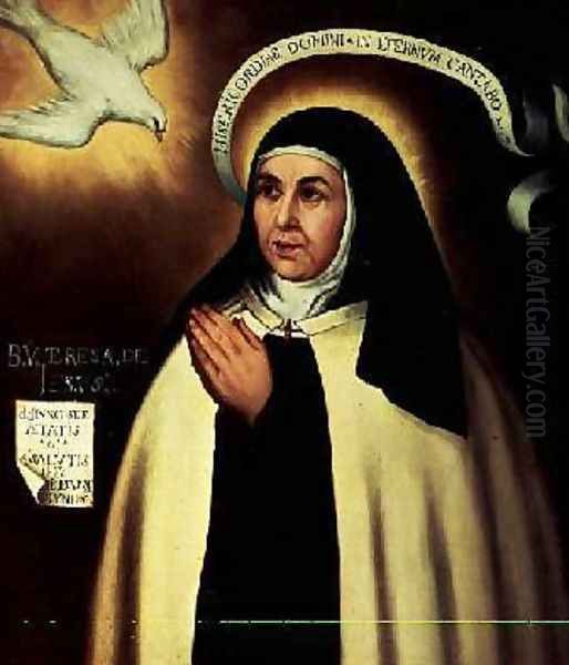 St Theresa of Avila 1515-82 1570 Oil Painting by Juan de la (Juan Narduck) Miseria