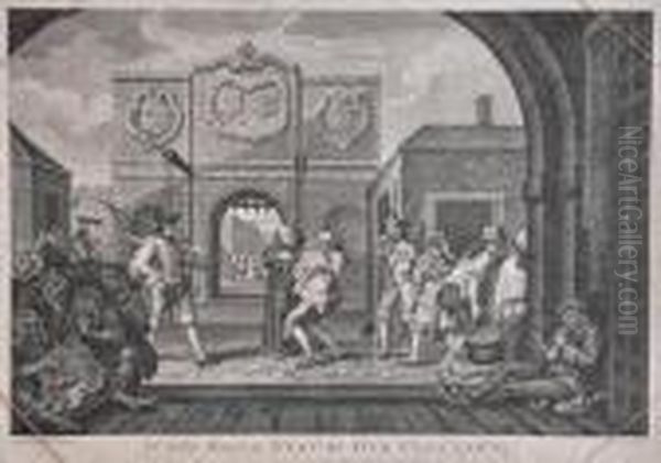 The Roastbeef Of Old England Oil Painting by William Hogarth