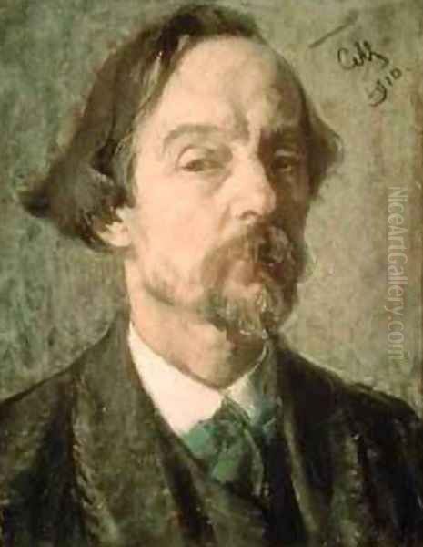 Self Portrait 1910 Oil Painting by Sergei Vasilievich Malyutin