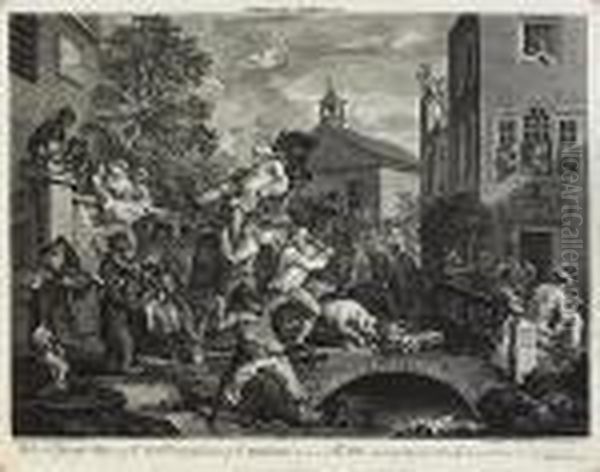 An Election Oil Painting by William Hogarth