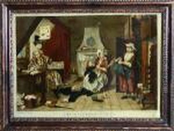 The Distressed Poet Oil Painting by William Hogarth