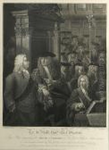 House Of Commons Oil Painting by William Hogarth