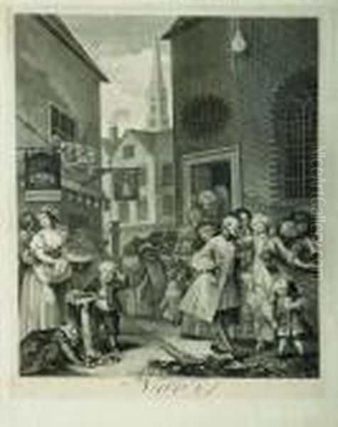 Die Vier Tageszeiten Oil Painting by William Hogarth