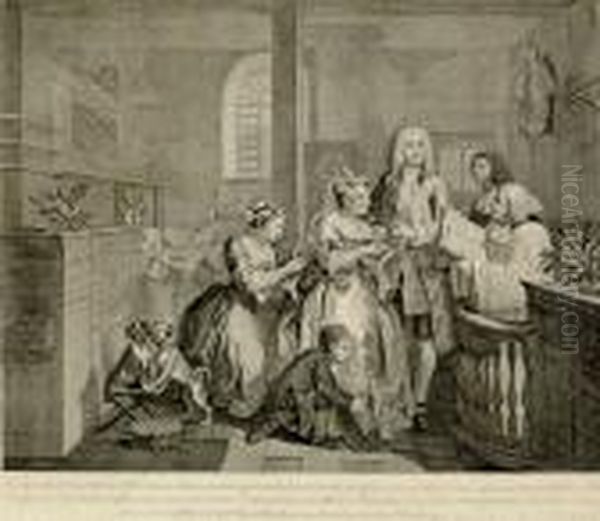 Marriages La Mode Oil Painting by William Hogarth