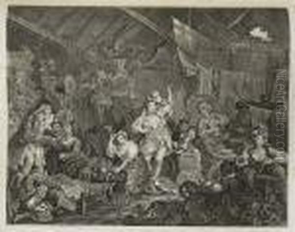 The Works Of William Hogarth. Oil Painting by William Hogarth