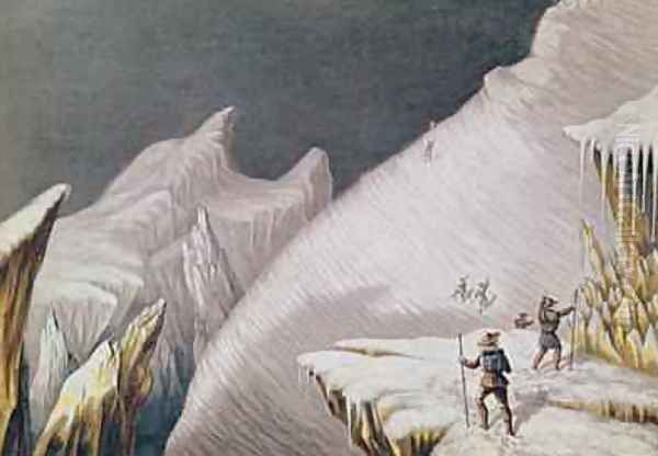 The Arrival at the Summit The Ascent of Mont Blanc by Albert Smith Oil Painting by MacGregor, J. J.