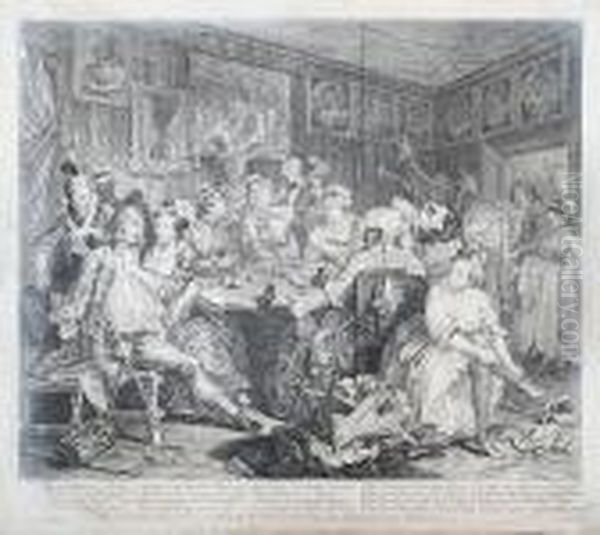 'the Rake's Progress' Plates I To Viii Oil Painting by William Hogarth