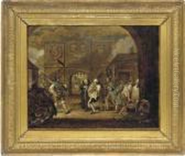 The Gate Of Calais Or The Roast Beef Of Old England Oil Painting by William Hogarth