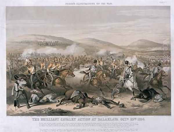 The Brilliant Cavalry Action at the Battle of Balaclava Oil Painting by Henry Martens