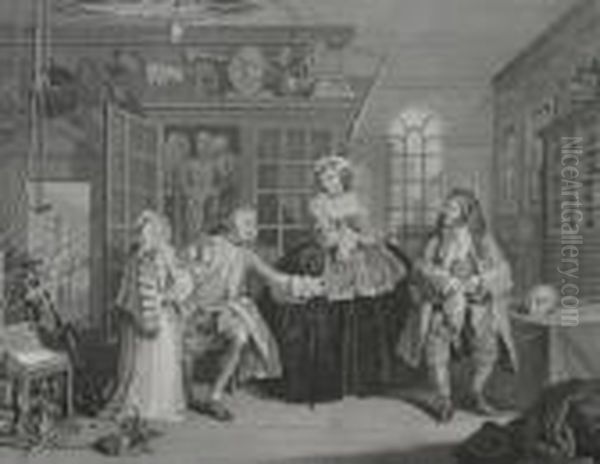 Marriage Al La Mode Oil Painting by William Hogarth