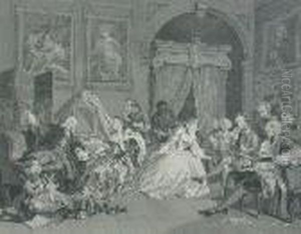 Marriage A La Mode Oil Painting by William Hogarth