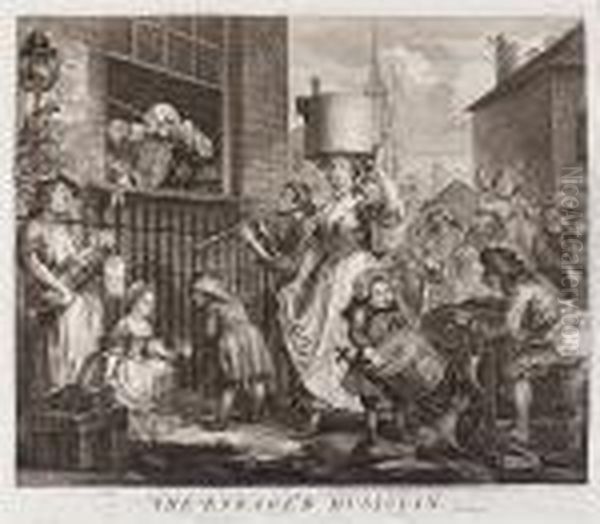 The Originals Of Hogarth Oil Painting by William Hogarth