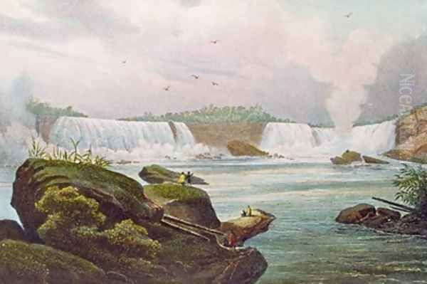 General View of Niagara Falls from the Canadian Side Oil Painting by Milbert, Jacques