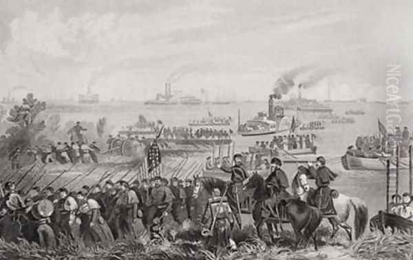 The landing of troops on Roanoke Island during the American Civil War North Carolina 1862 by Momberger, William