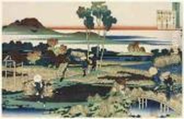 Tenchi Tenno (emperor Tenchi) Oil Painting by Katsushika Hokusai