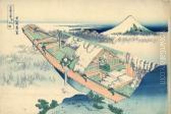 Vues Du Mont Fuji Oil Painting by Katsushika Hokusai