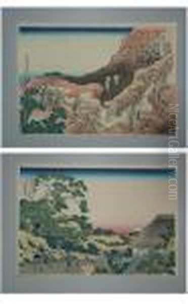 Vues Du Fuji Oil Painting by Katsushika Hokusai